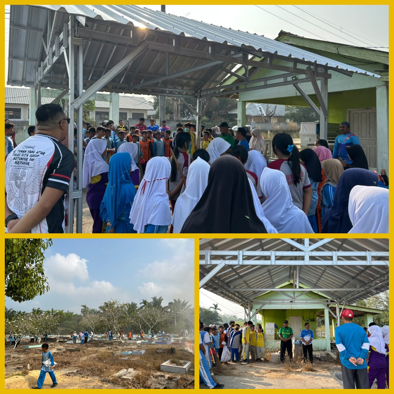 Jumat Bersih Pemdes Jurung bersama K3S Gugus 3 Kenanga Merawang